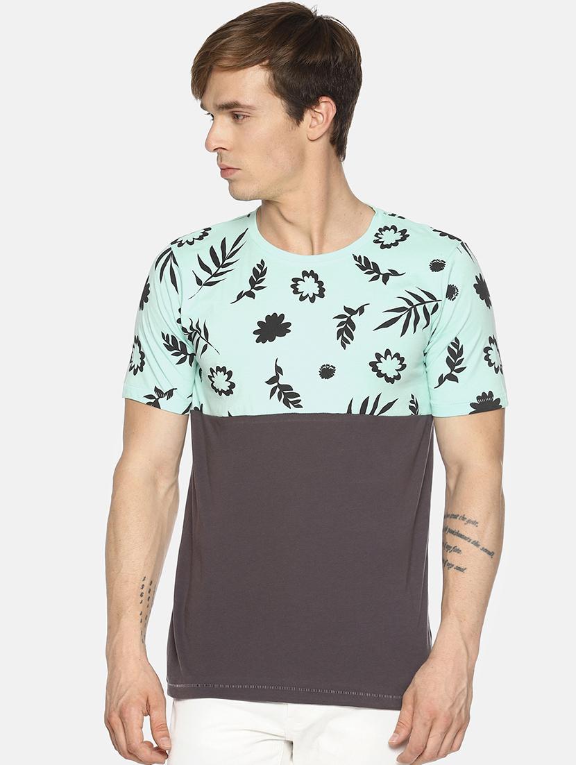 grey tropical print t-shirt - 16345796 - Zoom Image - 1