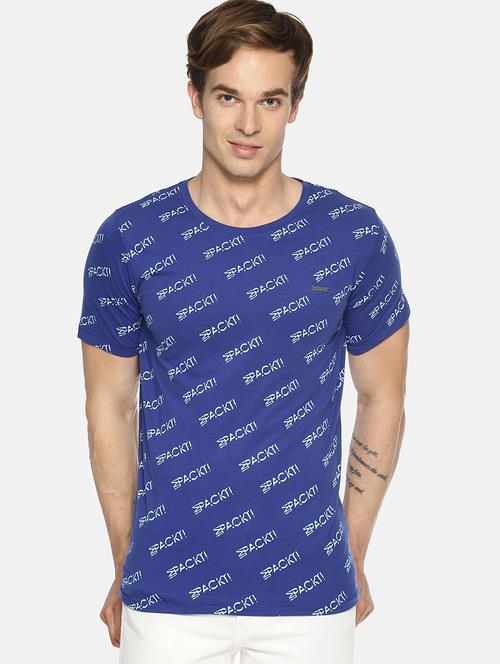 blue all over print t-shirt - 16345798 - Standard Image - 1