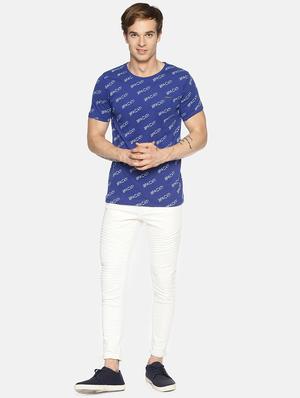 blue all over print t-shirt - 16345798 - Standard Image - 4