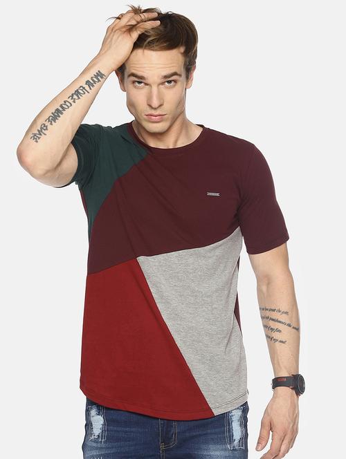 multi color block t-shirt - 16345806 - Standard Image - 1