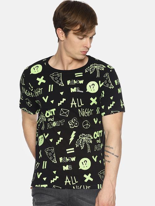 black all over print t-shirt - 16345813 - Standard Image - 1