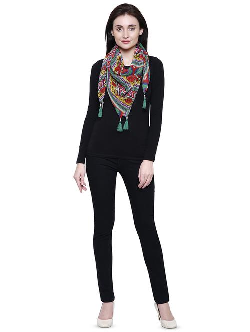 multi colored cotton scarf - 16346469 - Standard Image - 1