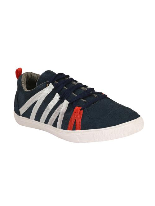 blue suede lace up sneakers - 16346560 - Standard Image - 1