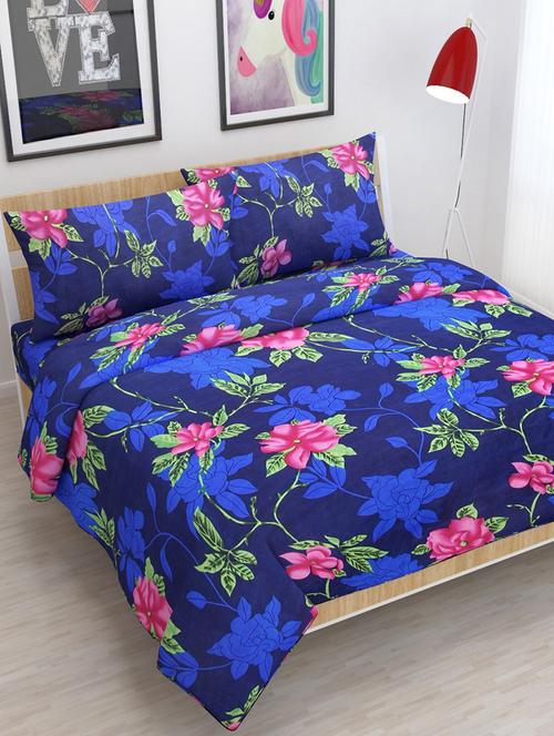 polycotton double bedsheet with 2 pillow covers - 16346723 - Very Small Image - 1
