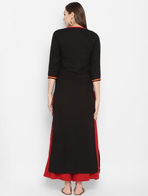 embroidered straight kurta - 16346804 - Standard Image - 3