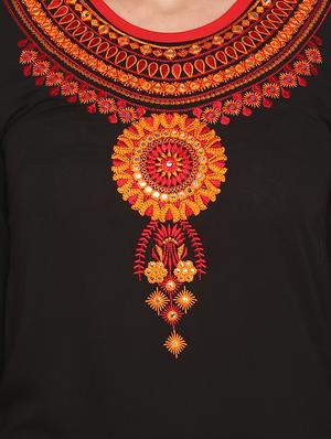embroidered straight kurta - 16346804 - Standard Image - 4