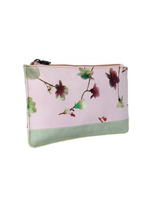 pink leatherette (pu) regular clutch - 16347293 - Standard Image - 4