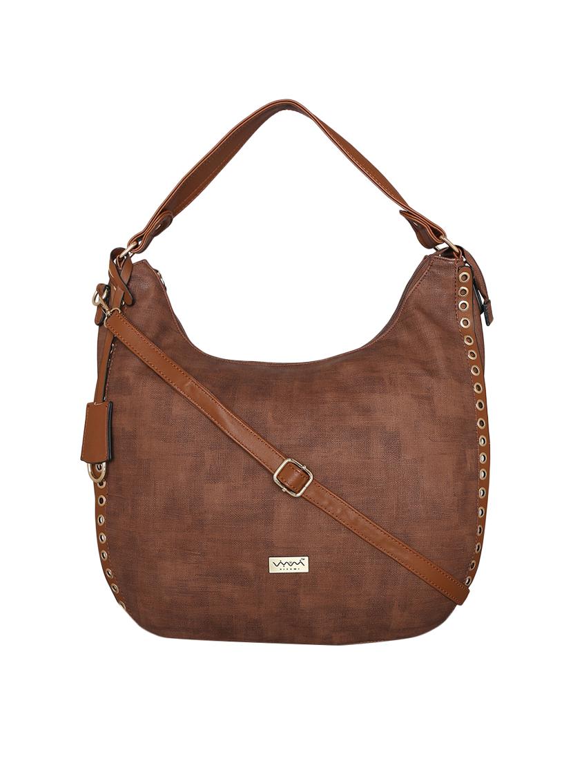 brown leatherette (pu) regular handbag - 16347334 - Zoom Image - 1