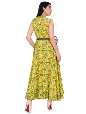 tie front flared maxi dress - 16348120 - Standard Image - 3