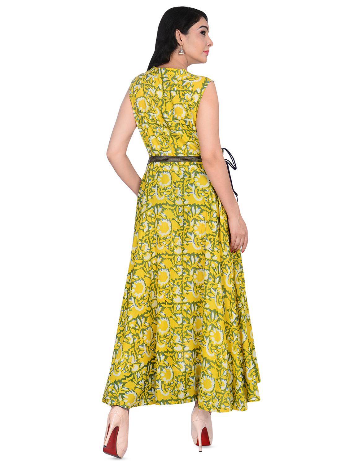 tie front flared maxi dress - 16348120 - Zoom Image - 3