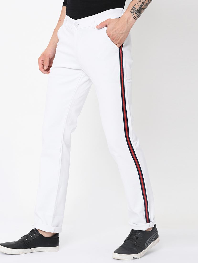 white side striped chinos - 16348145 - Zoom Image - 1