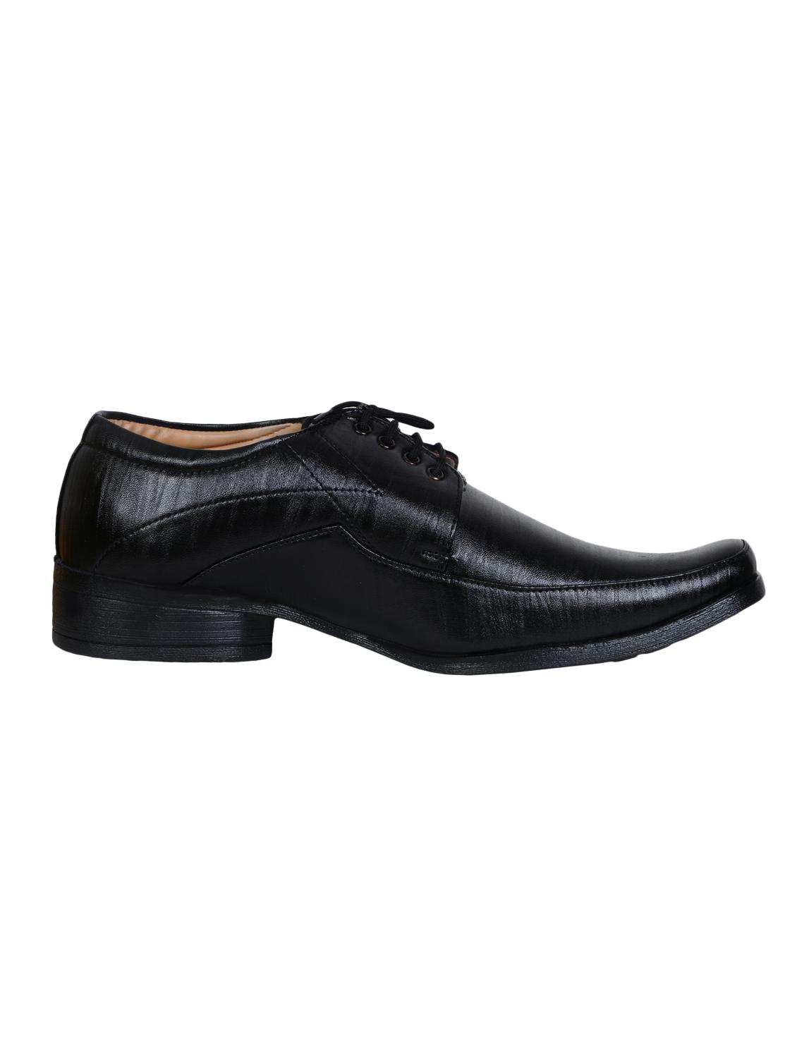 black leatherette lace-up derbys - 16348221 - Zoom Image - 2