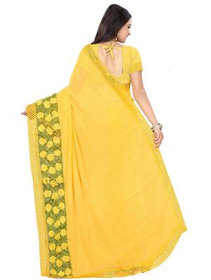 floral ribbon embroidered saree with blouse - 16348250 - Standard Image - 2