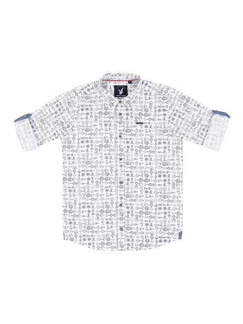 roll up sleeved quirky print shirt - 16348793 - Standard Image - 1
