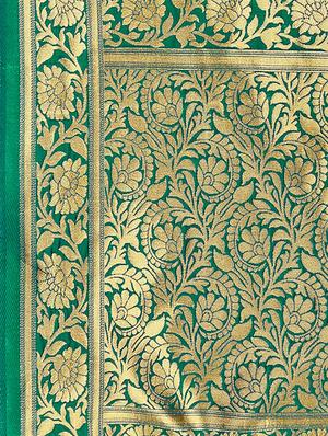 floral zari motifs banarasi saree with blouse - 16349276 - Standard Image - 4