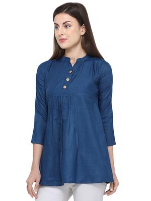 button detail pleated top - 16349517 - Standard Image - 2