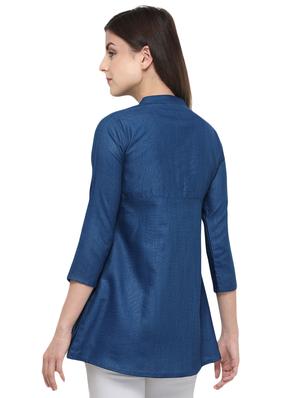 button detail pleated top - 16349517 - Standard Image - 3