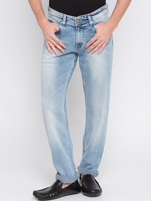 blue cotton plain jeans - 16349538 - Standard Image - 1