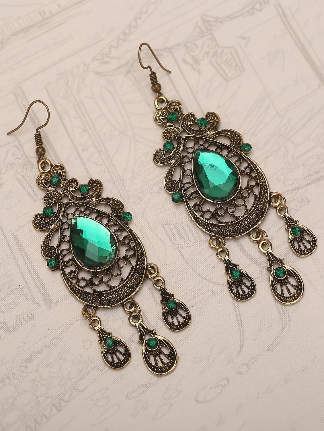 green drop earring - 16350056 - Zoom Image - 1