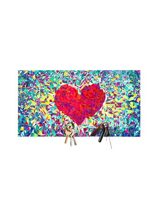 studio shubham abstract heart wooden key holder(23.4cmx12.8cmx3cm) - 16350875 - Very Small Image - 1