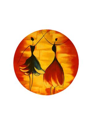studio shubham wooden abstract colorful dancing wall plates for hanging(set of 3) - 16351080 - Standard Image - 4