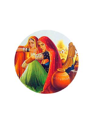 studio shubham wooden vintage village wall plates for hanging(set of 3) - 16351099 - Standard Image - 2