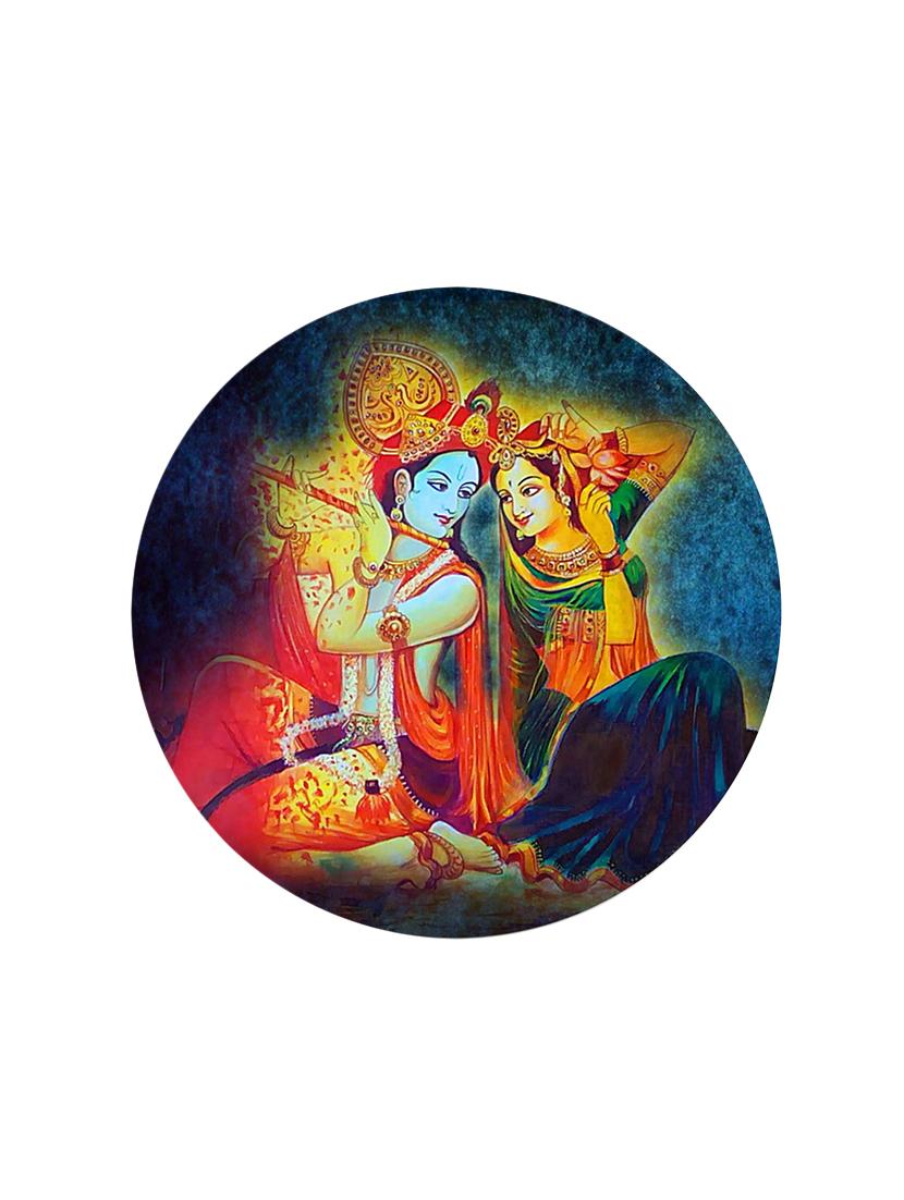 studio shubham wooden lord krishna abstract wall plates for hanging(set of 3) - 16351107 - Zoom Image - 2