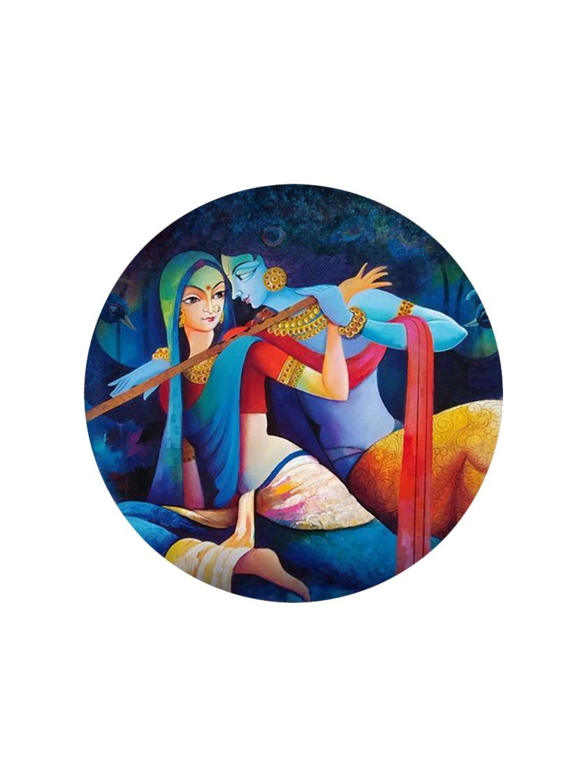 studio shubham wooden lord krishna abstract wall plates for hanging(set of 3) - 16351107 - Zoom Image - 4
