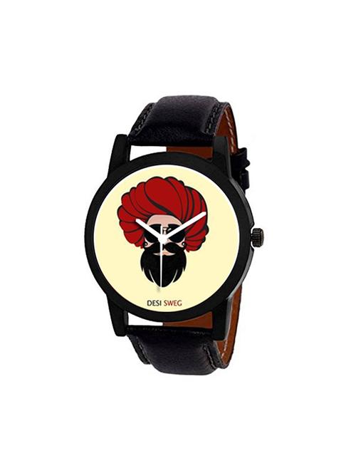 wake wood round dial analog watch (dial34) - 16351187 - Standard Image - 1
