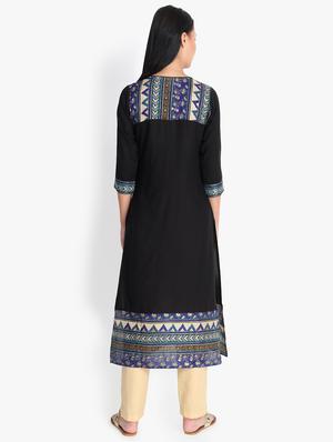printed straight kurta - 16351567 - Standard Image - 3