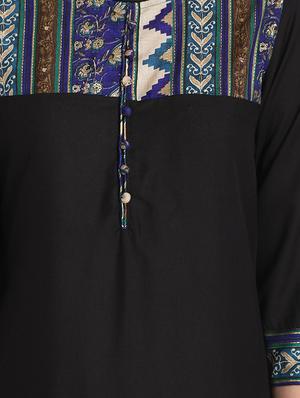 printed straight kurta - 16351567 - Standard Image - 4