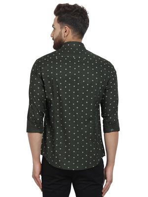 green printed casual shirt - 16351775 - Standard Image - 3