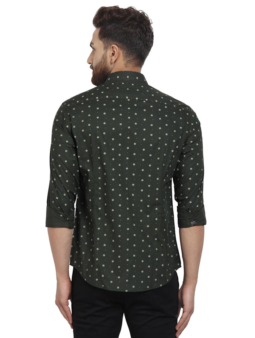 green printed casual shirt - 16351775 - Zoom Image - 3
