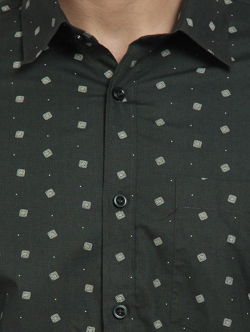 green printed casual shirt - 16351775 - Zoom Image - 5