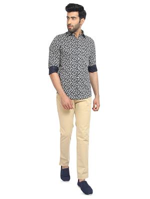blue floral print casual shirt - 16351795 - Standard Image - 4