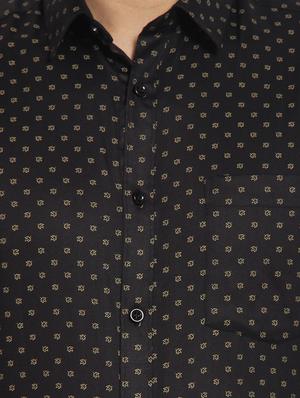 black printed formal shirt - 16351805 - Standard Image - 5