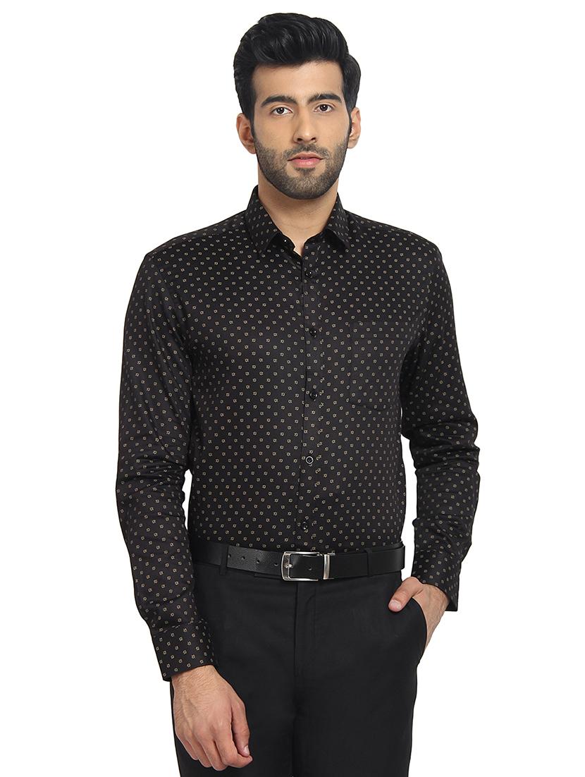 black printed formal shirt - 16351805 - Zoom Image - 1