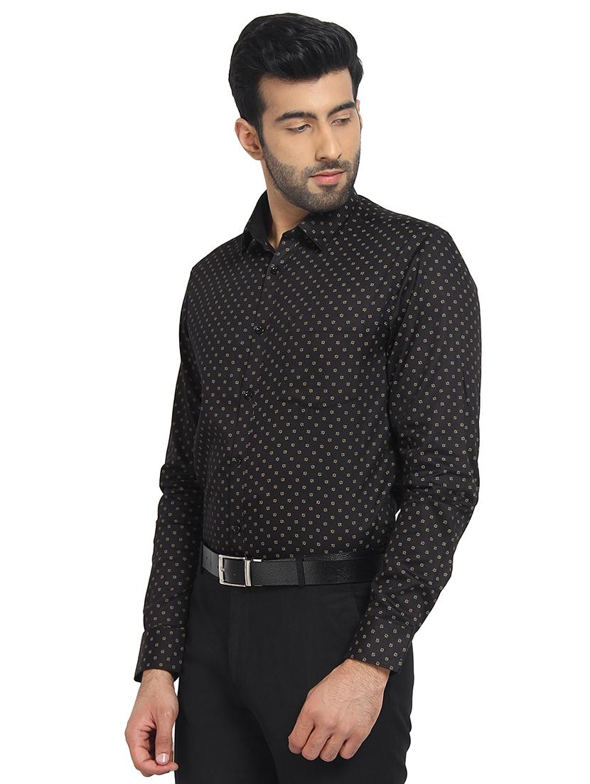 black printed formal shirt - 16351805 - Zoom Image - 2