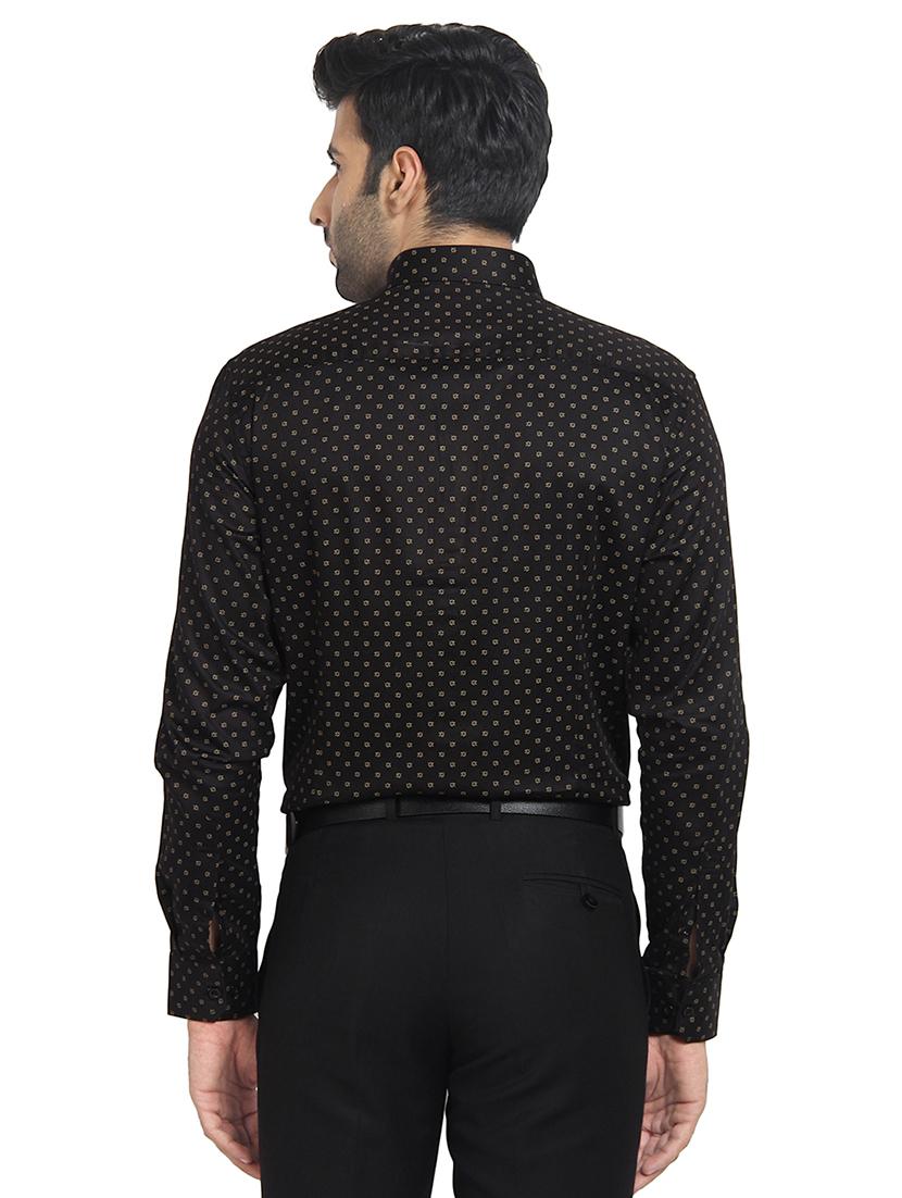 black printed formal shirt - 16351805 - Zoom Image - 3