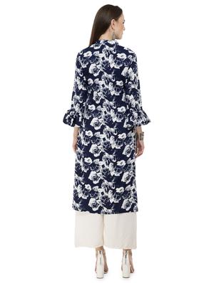floral straight kurta - 16352638 - Standard Image - 3