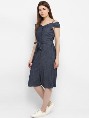 tie front a-line dress - 16353694 - Standard Image - 2