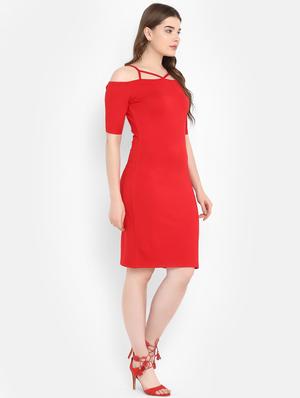 cold shoulder bodycon dress - 16353695 - Standard Image - 2