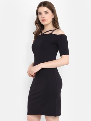 cold shoulder bodycon dress - 16353696 - Standard Image - 2