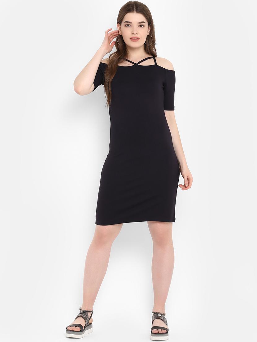 cold shoulder bodycon dress - 16353696 - Zoom Image - 4