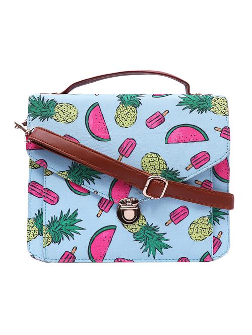 blue canvas regular satchel - 16353775 - Standard Image - 1