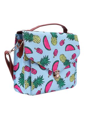 blue canvas regular satchel - 16353775 - Standard Image - 4