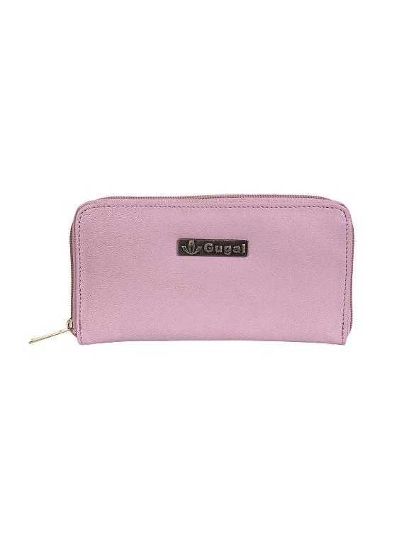 pink leather regular clutch - 16355728 - Zoom Image - 1