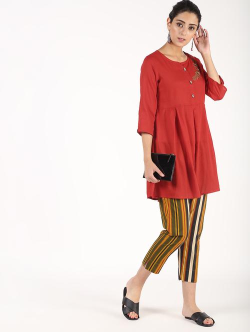 embroidered kurta with pant set - 16355757 - Standard Image - 1