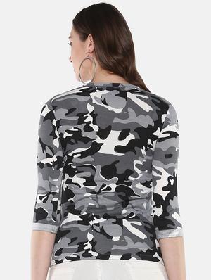 round neck camouflage t-shirt - 16356568 - Standard Image - 3
