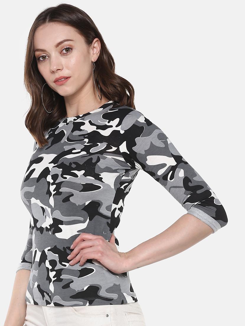 round neck camouflage t-shirt - 16356568 - Zoom Image - 2